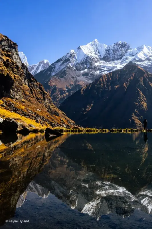 Alpine lake in the Annapurna region